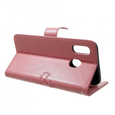 Samsung Galaxy A30 Hülle Baum und Eulen mit Riemen