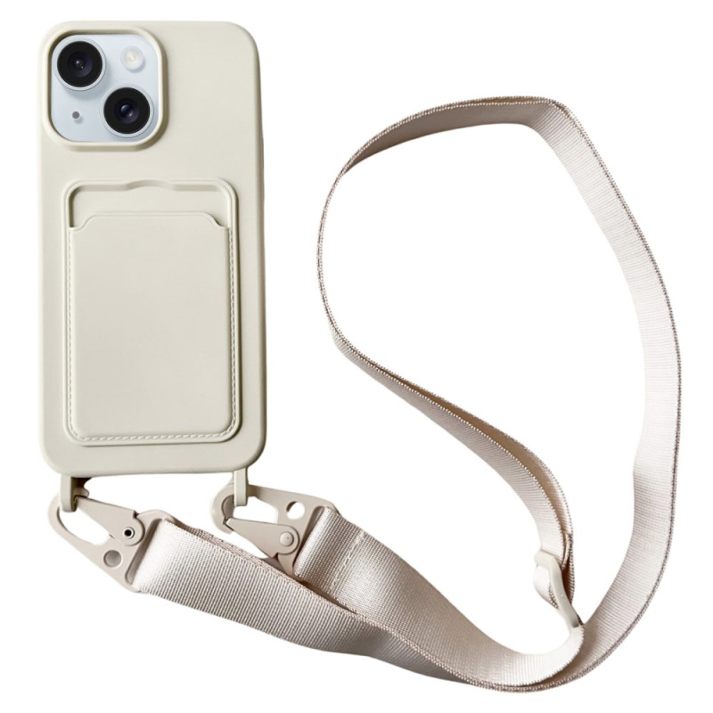 iPhone 14 Plus Cover Kartenhalter und verstellbarer Gurt