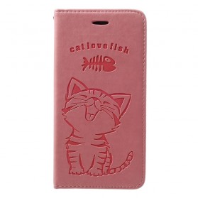 Samsung Galaxy A30 Hülle Kätzchen Cat Love Fish