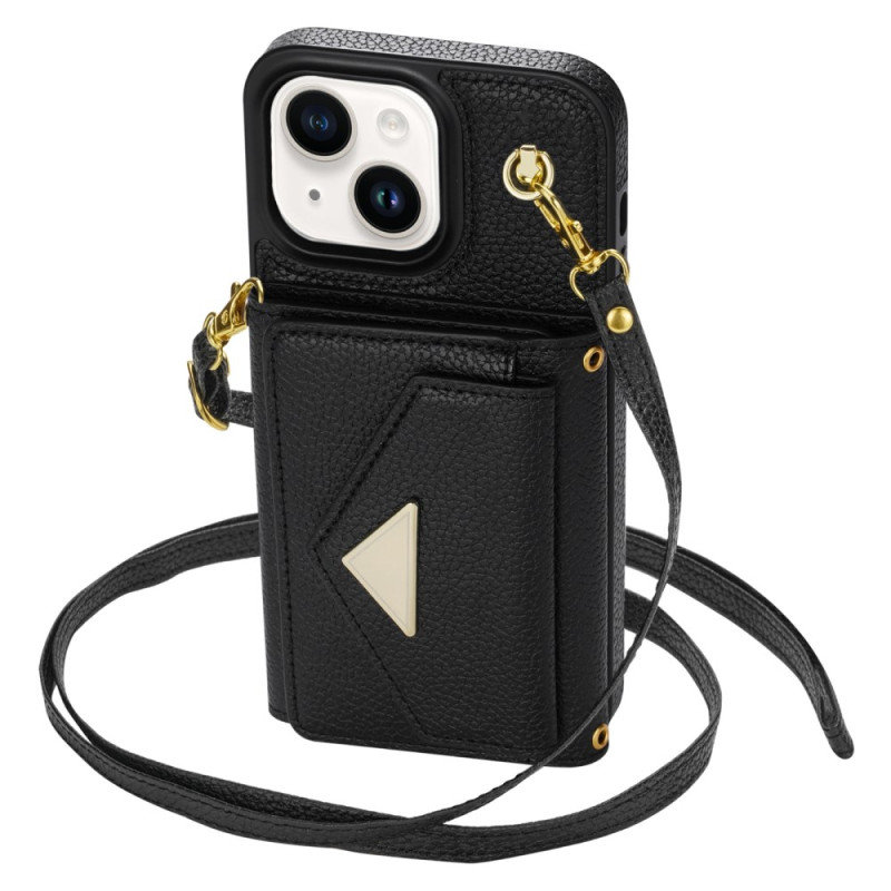 iPhone 14 Plus Klassisches Cover Kartenhalter und Schulterriemen