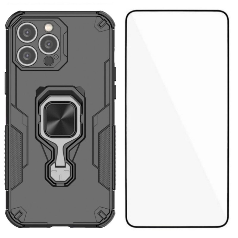 Ultra-robuste iPhone 14 Pro Hülle mit Halterung und Bildschirmschutz