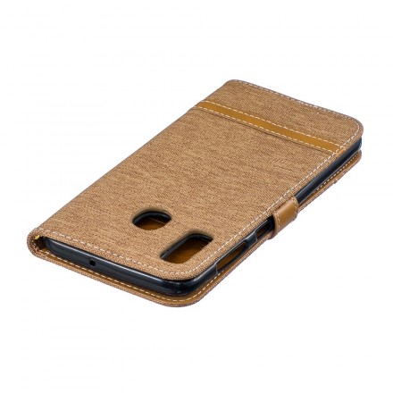 Hülle Samsung Galaxy A30 Stoff Und Lederoptik Hülle Samsung Galaxy A30 Stoff Und Lederoptik
