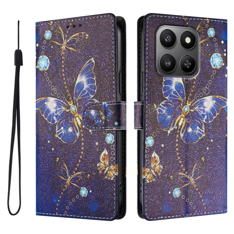 Hülle Honor 400 Smart 5G / 4G Blaue Schmetterlinge