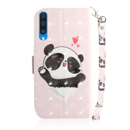 Samsung Galaxy A50 Panda Love Tasche mit Riemen