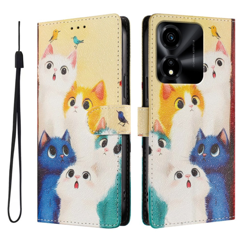 Hülle Honor X5c Plus Katze Farbig