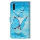 Samsung Galaxy A50 Hülle Blaue Schmetterlinge Volants