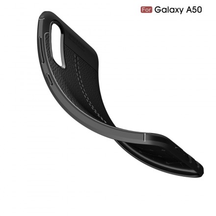 Samsung Galaxy A50 Cover Lederoptik Litschi Double Line
