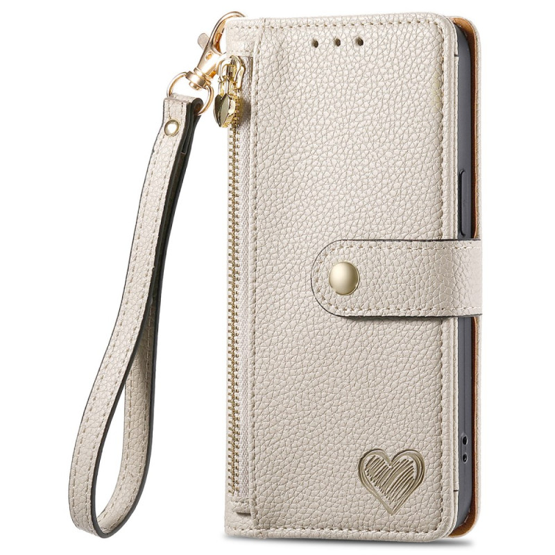 Hülle Xiaomi Redmi 15C 5G / 4G Geldbörse Herz