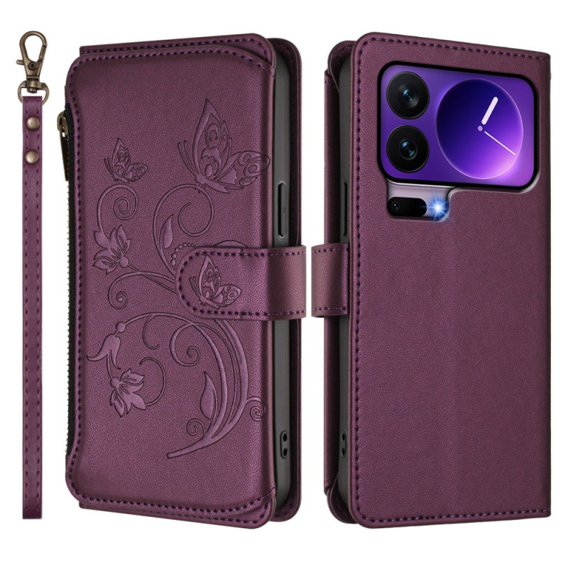 Hülle Xiaomi 17 Pro Portemonnaie Floral