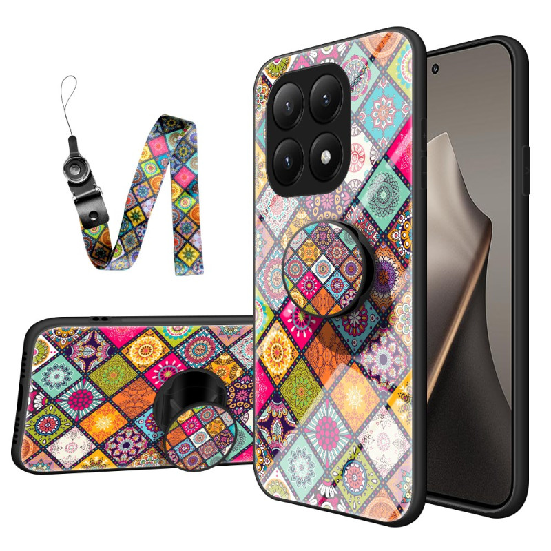 Xiaomi 15T Cover Halterung und Riemen Patchwork Design