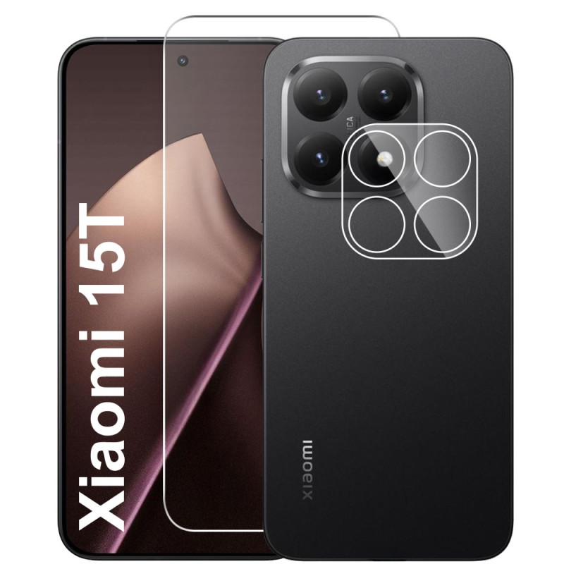 Xiaomi 15T Displayschutz aus gehärtetem Glas mit Schutzlinse