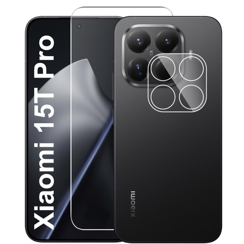 Xiaomi 15T Pro Displayschutz aus gehärtetem Glas mit Schutzlinse