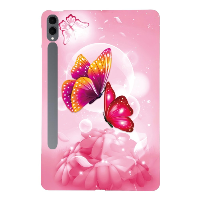 Samsung Galaxy Tab S11 Ultra Cover Rosa Schmetterlinge
