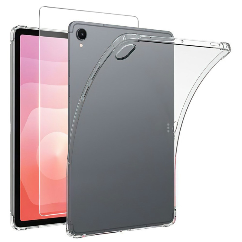 Samsung Galaxy Tab S11 Transparentes Cover mit Displayschutz aus gehärtetem Glas
