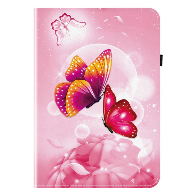 Hülle für iPad Pro 13 (2025) / 13 (2024) Rosa Schmetterlinge