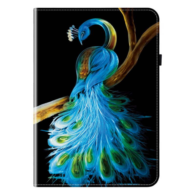 iPad Pro 13 (2025) / 13 (2024) Hülle mit Pfauenmotiv