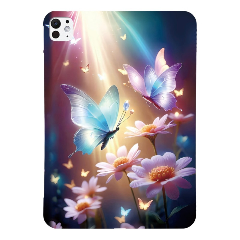 iPad Pro 11 (2025) / 11 (2024) Cover Leuchtende Schmetterlinge