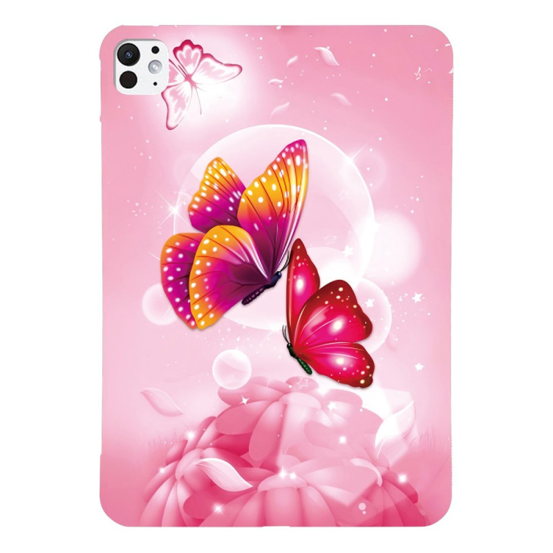 iPad Pro 11 (2025) / 11 (2024) Cover Rosa Schmetterlinge