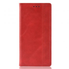Flip Cover Samsung Galaxy J6 Plus Vintage-Leder-Effekt Stilisiert