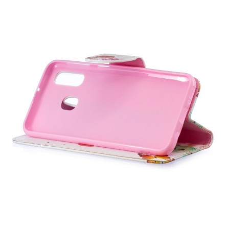 Hülle Samsung Galaxy A40 Schmetterlinge und Blumen Gemalt Hülle Samsung Galaxy A40 Schmetterlinge und Blumen Gemalt