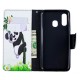 Samsung Galaxy A40 Panda Hülle Auf Bambus