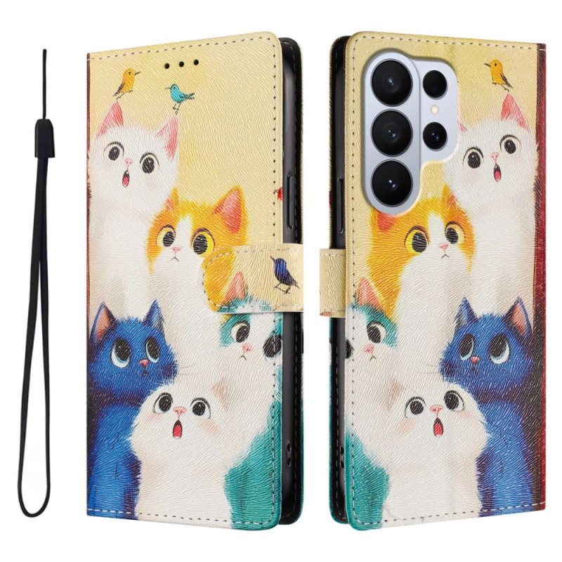Samsung Galaxy S26 Ultra Bunte Katzen Hülle