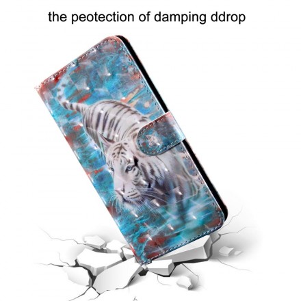 Hülle Samsung Galaxy A40 Tiger im Wasser