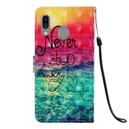 Hülle Samsung Galaxy A40 Never Stop Dreaming