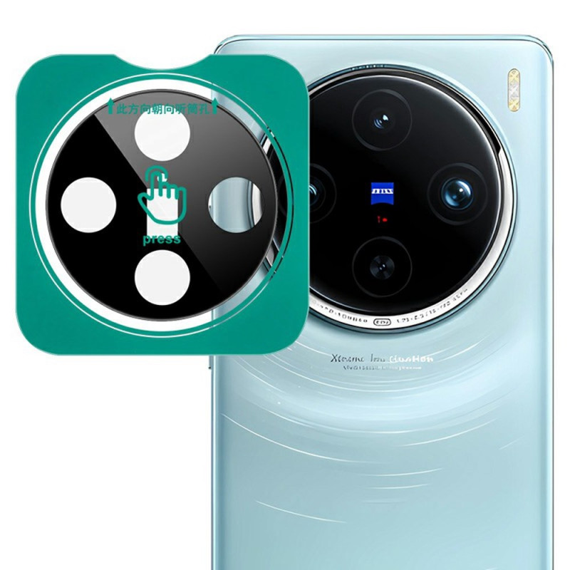 Schutzlinse aus gehärtetem Glas für Vivo X100 Pro Selbstpositionierungsrahmen (Schwarze Version)