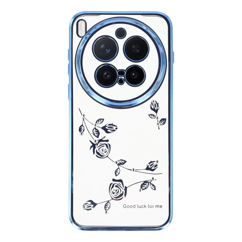 Hülle Vivo X300 Pro Strass und Ewige Blumen