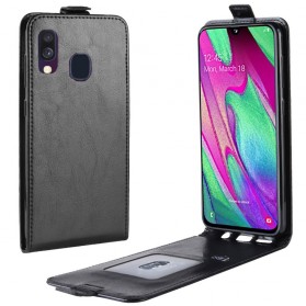 Samsung Galaxy A40 Klappbare Hülle in Lederoptik