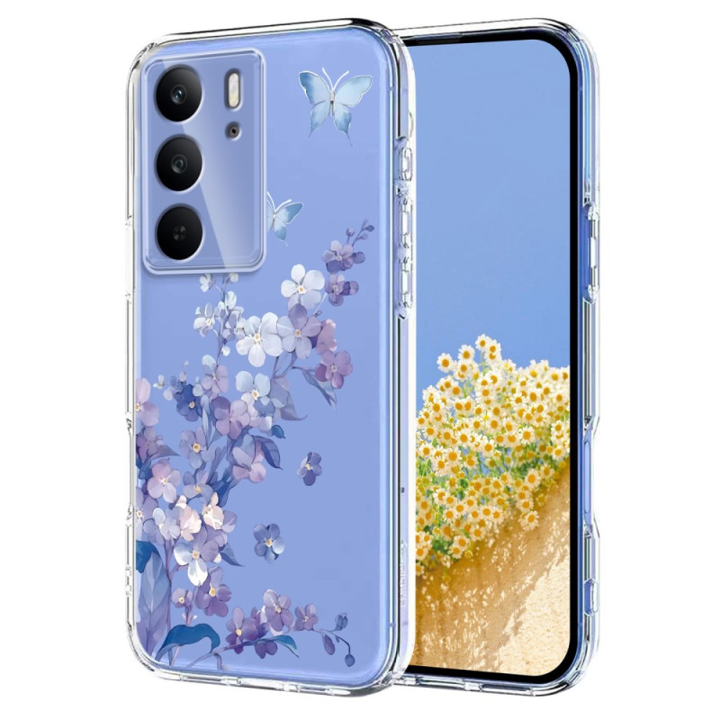Oppo A5 5G / 4G Transparent Blume Cover