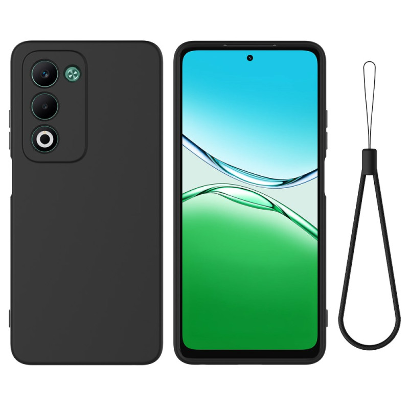 Oppo A5 5G / 4G Silikon Liquide Hülle mit Riemen