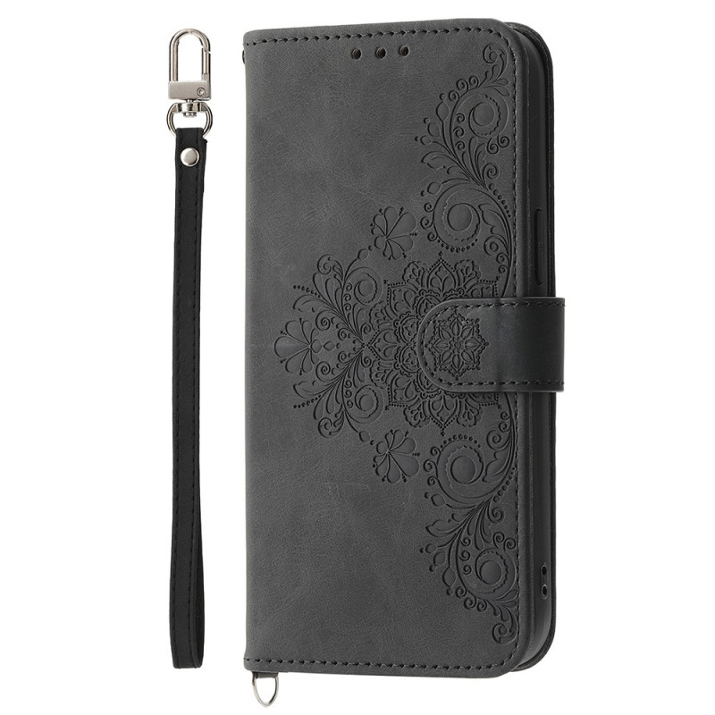 Oppo A5X 4G Hülle im Lace Design mit Gurten