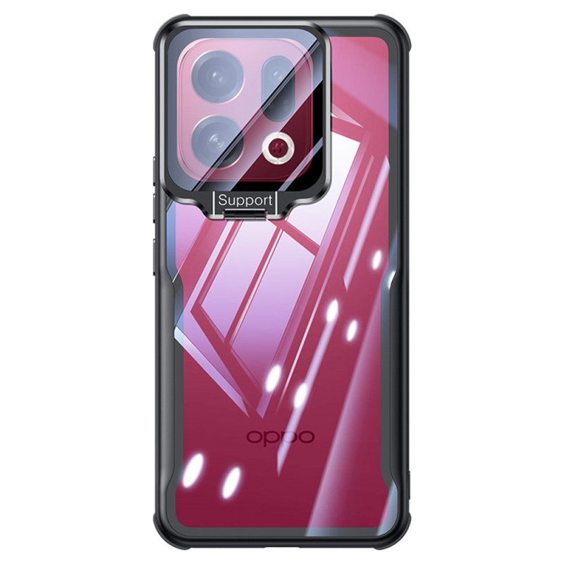 Oppo Find X9 5G Transparentes Cover mit integriertem Halter und Kameraschutz