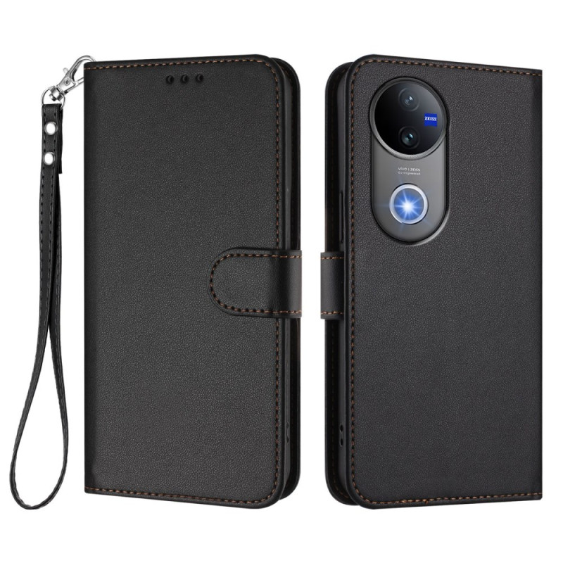 Hülle Vivo V50 5G / V50e 5G Kunstleder Uni mit Riemen