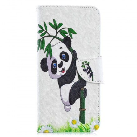 Samsung Galaxy A70 Panda Hülle Auf Bambus
