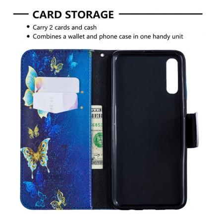 Samsung Galaxy A70 Hülle Goldene Schmetterlinge Samsung Galaxy A70 Hülle Goldene Schmetterlinge