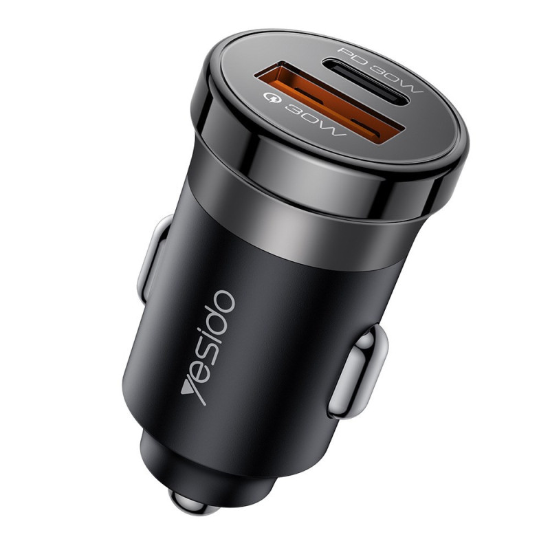 Chargeur Voiture Rapide 30W Dual Port USB-A/C avec Câble YESIDO
