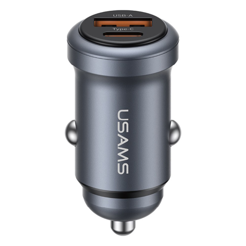 Auto Ladegerät 30W Dual Port USB-A/C USAMS