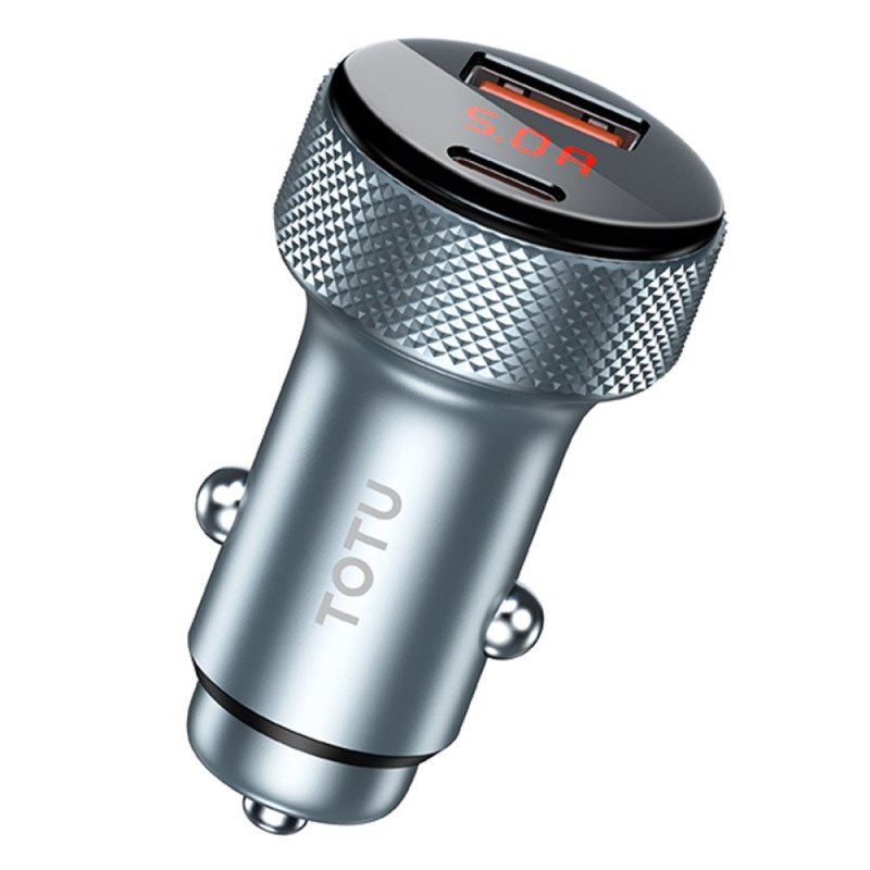 48W Dual USB-A/C Autoladegerät mit Digitalanzeige TOTU