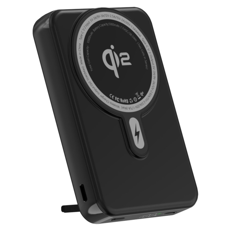 Externe magnetische Batterie 10000mAh 35W PD mit drahtloser Ladung Qi2 15W
