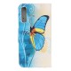 Samsung Galaxy A70 Schmetterling Hülle Blau und Gelb