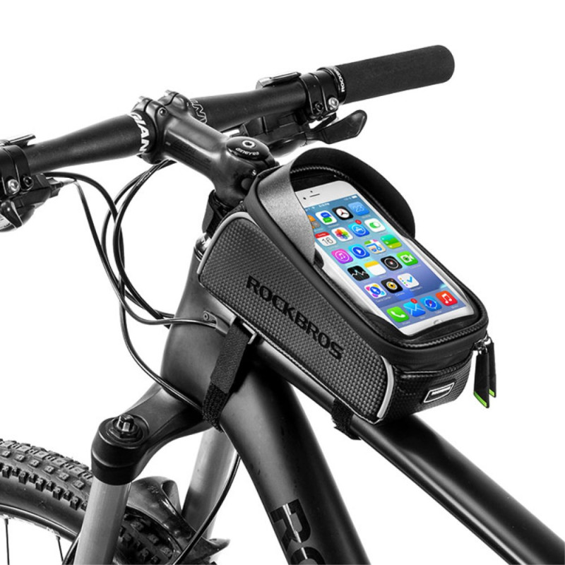 Wasserdichte Fahrradtasche mit 6.0" Touchscreen für den Rahmen