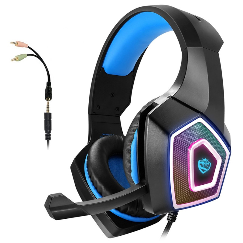 Gaming-Headset mit RGB-Beleuchtung und integriertem Mikrofon KOTION EACH
