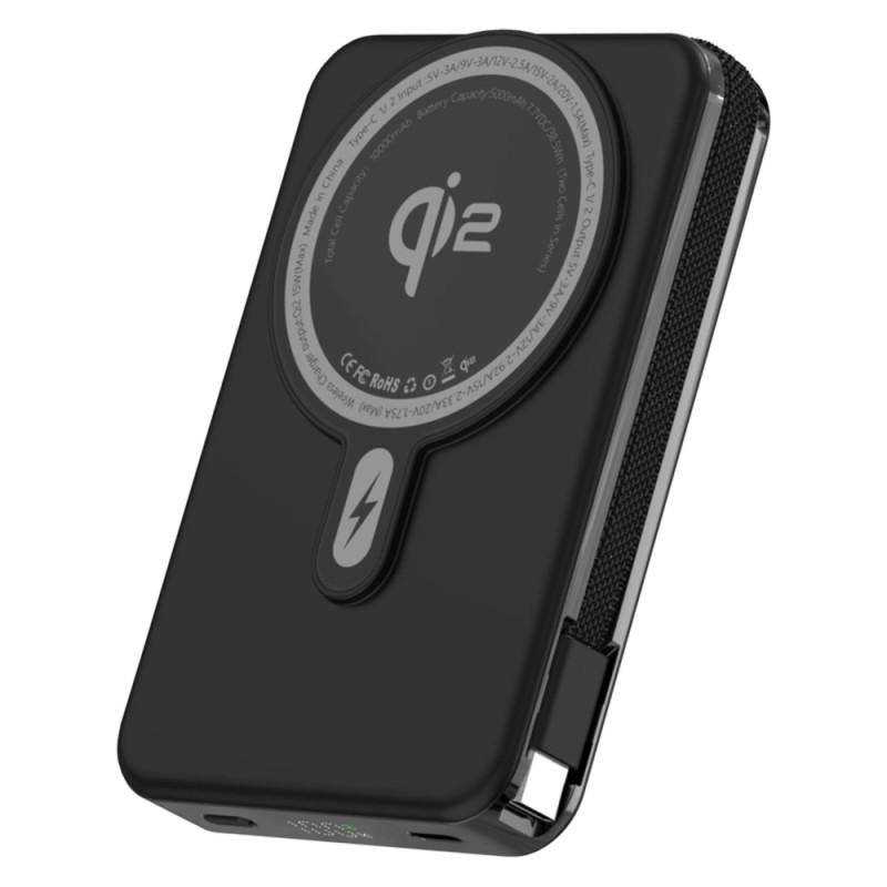 Externe Magnetbatterie 10000mAh mit 35W-Schnellladung und integriertem Kabel