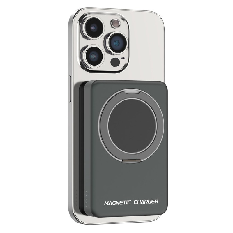 Externe Magnetbatterie 10000mAh mit Ringhalter kompatibel mit MagSafe