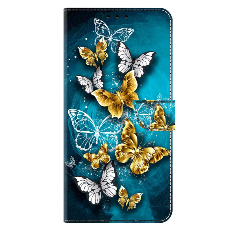Hülle Samsung Galaxy S26 Plus 5G Schmetterling Gold auf Grün