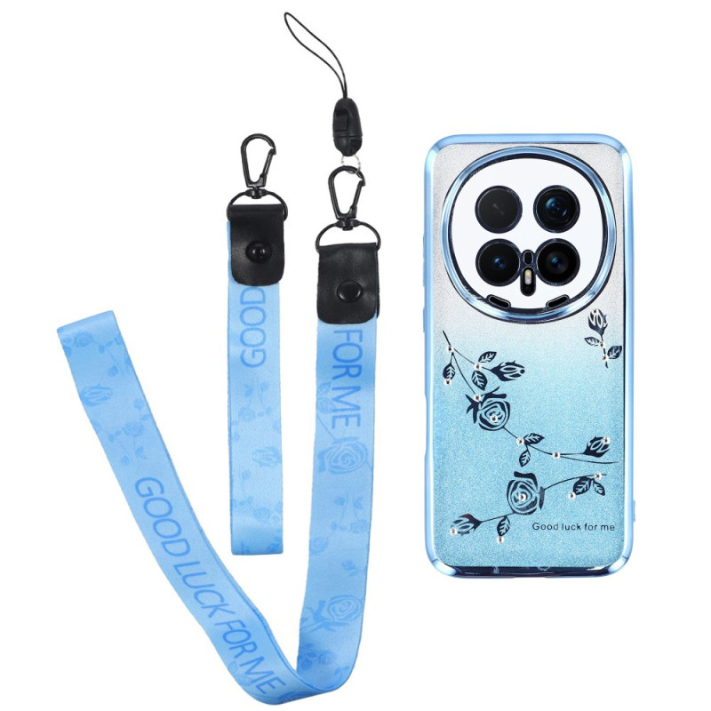 Honor Magic 8 Pro Cover Blumenmuster und Kordeln