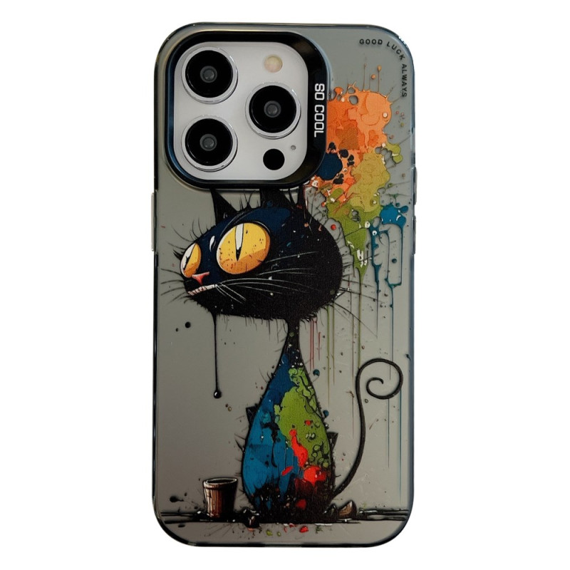 iPhone 13 Pro Cat Cover Schwarz Graffiti